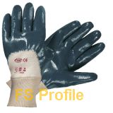 Nitril-Handschuhe mit Strickbund blau vollgetaucht Gr.8