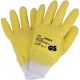 Nitril-Handschuhe mit Strickbund gelb vollgetaucht Gr.7