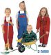 Latzhose KIDS kornblau / rot Gr. 146 / 152 im Onlineshop f�r Latzhosen